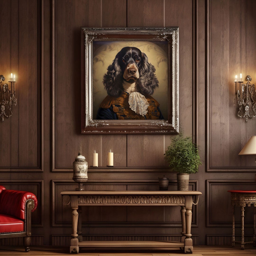 Cocker Spaniel Wall Art, Printable Aristocratic Dog Art Print ...