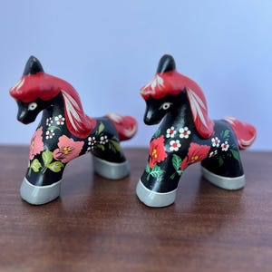 Pair of Russian Folk Art Wooden Horses