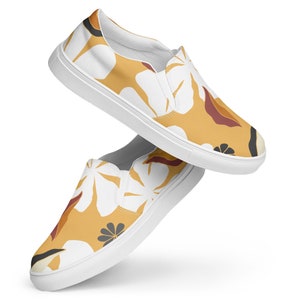 Yellow, Flower Women’s slip-on canvas shoes