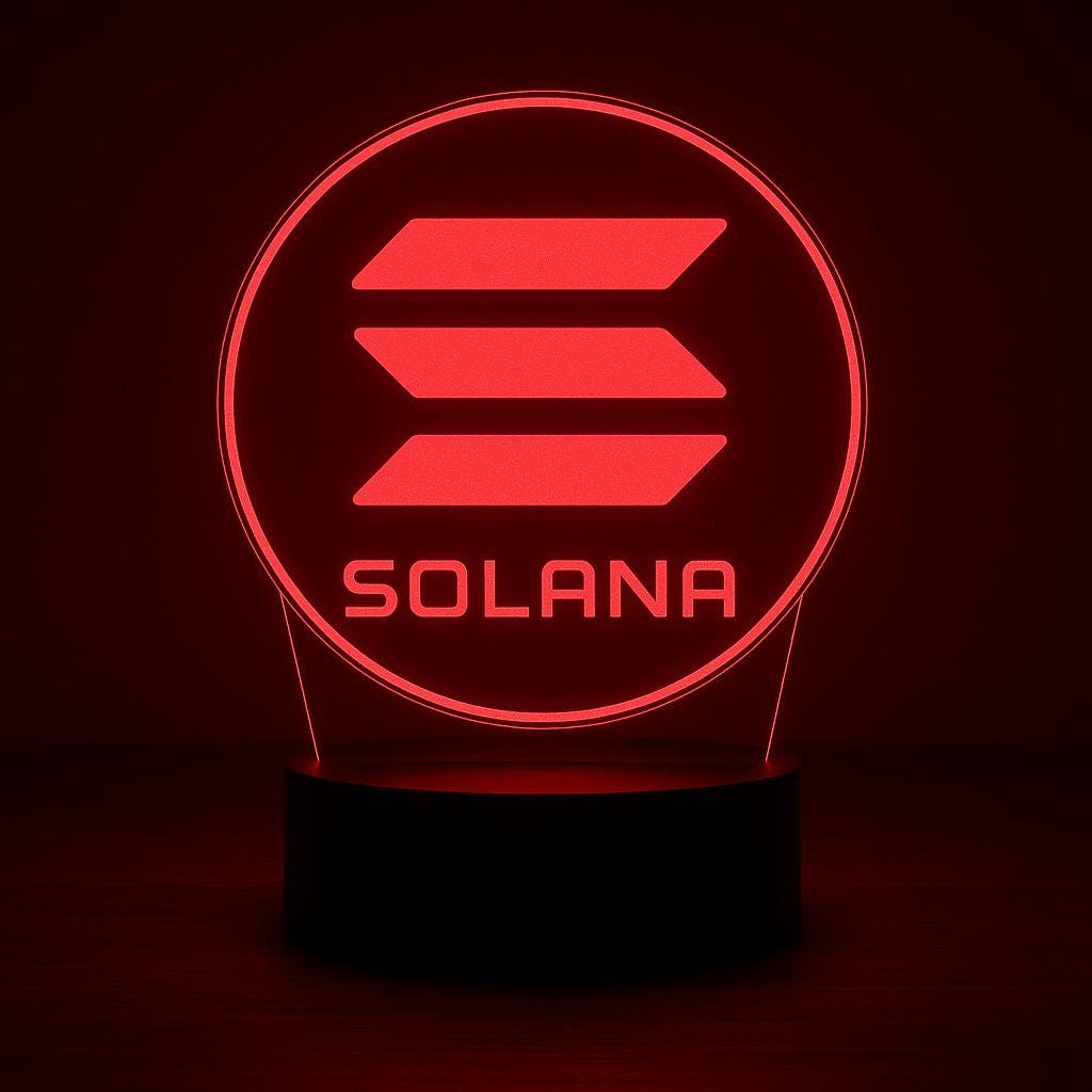 Solana LED Lamp: 16-Color Crypto Desk Light with Remote