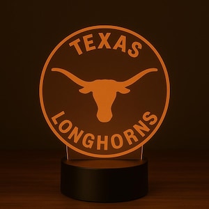 Texas Longhorns LED-Lampe: 16-Farben-UT-Fan-Geschenk, USB- / Batteriebetrieben