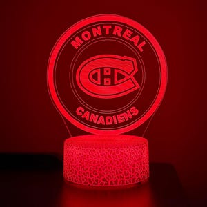 Montreal Canadiens LED Desk Lamp: NHL Hockey Night Light