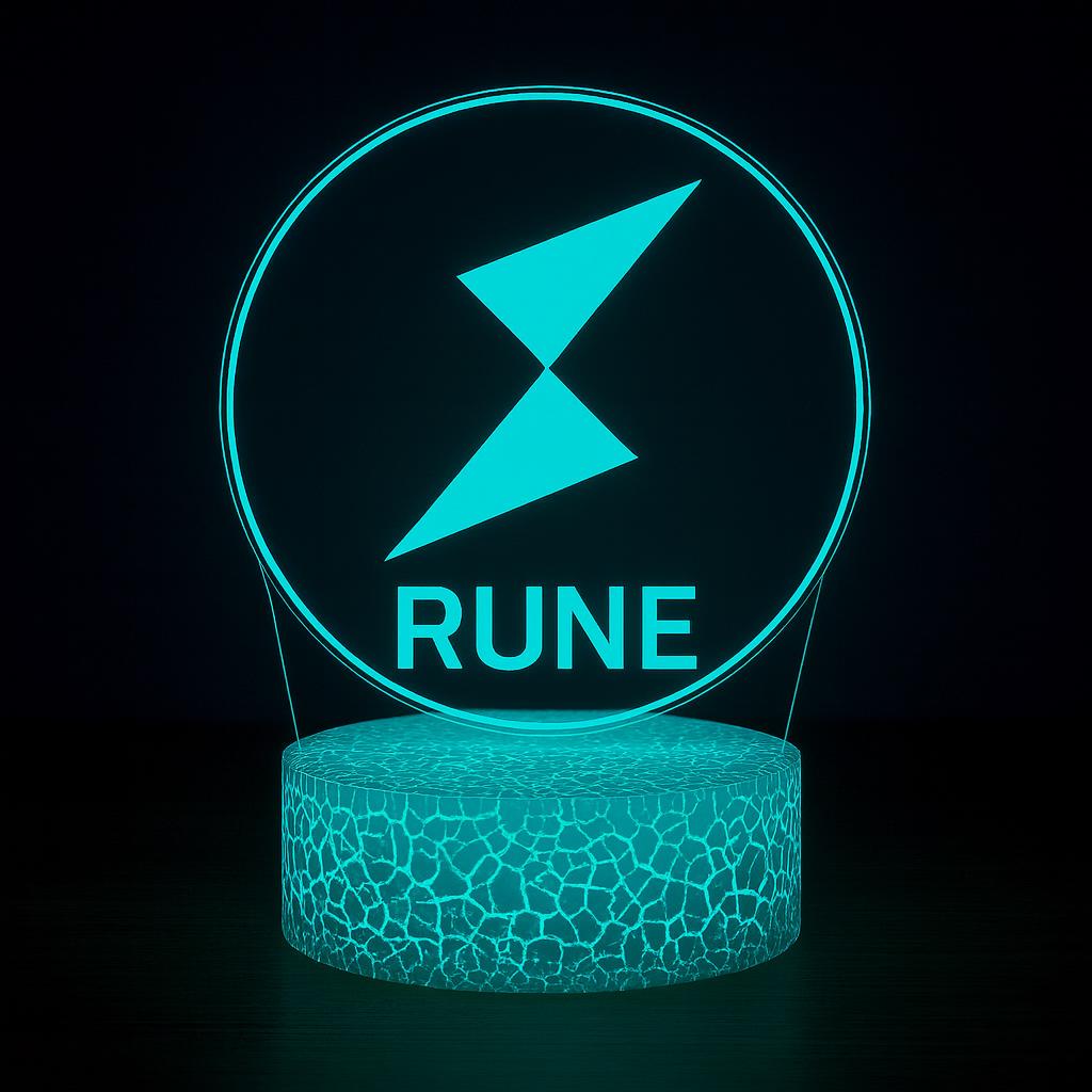 Thorchain RUNE Crypto LED Lamp – 16 Colors With Remote | Cryptocurrency  Desk Light & Gamer Room Decor – Choice of Base - Etsy