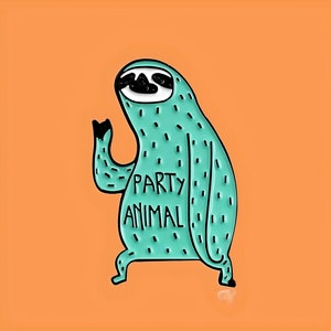 Party Animal Sloth Pin Brooch