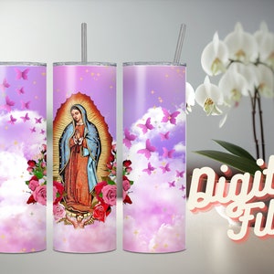 Envoltura de vaso Virgencita, envoltura de vaso Virgen de Guadalupe, envoltura de vaso, envoltura de vaso de 20 oz, PNG