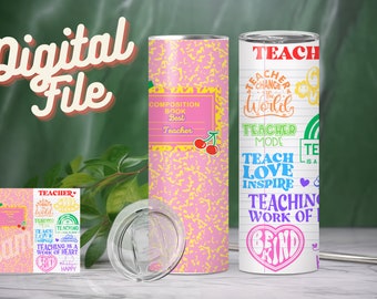 Best Teacher Tumbler Wrap, 20oz Tumbler Wrap, PNG
