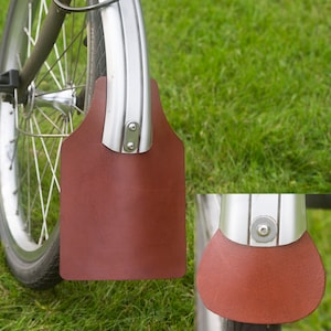 Mudguard Flap Set for BROMPTON Genuine Leather in Light Brown