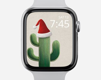 Santa Cactus Christmas Apple Watch Face (Digital Download)