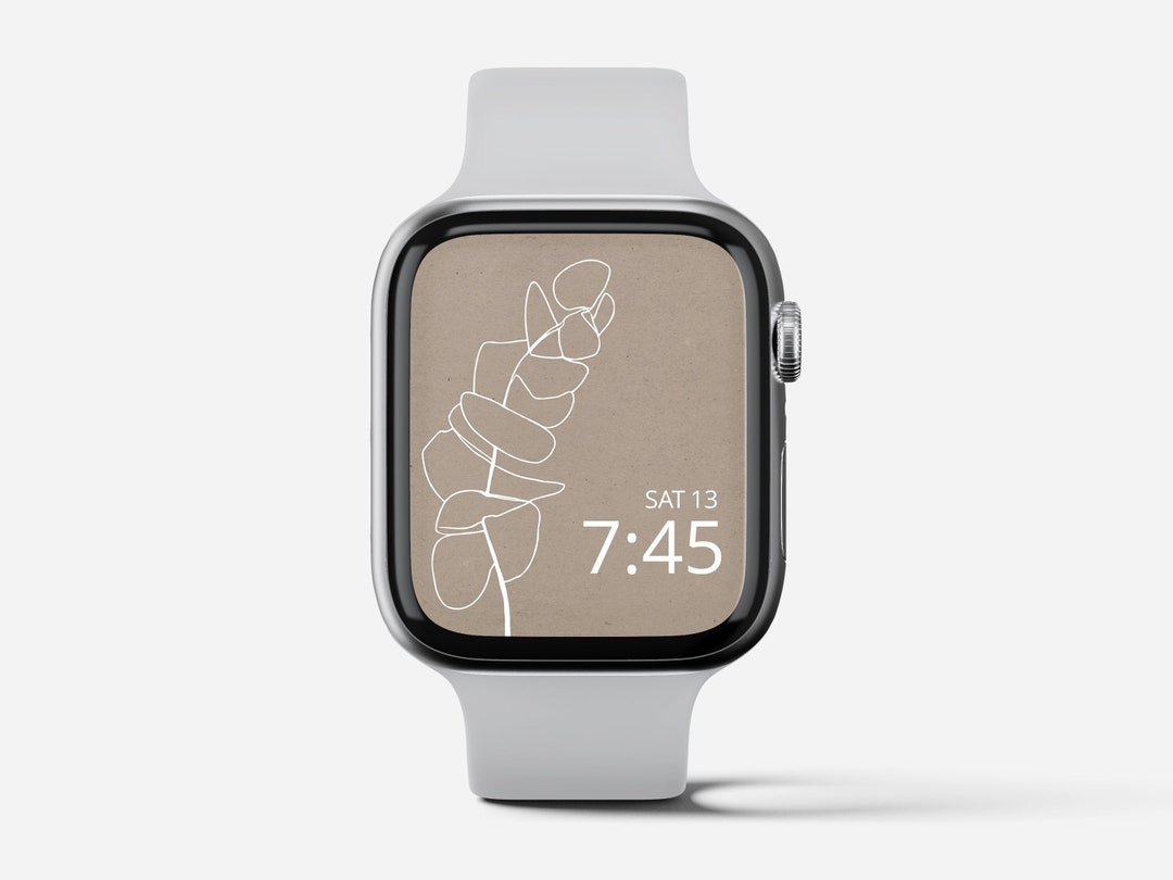 Fine Line Apple Watch Wallpaper, Eucalyptus Apple Watch Face