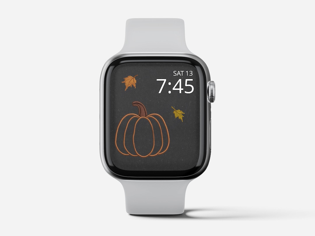Embroidery Apple Watch Face, Fall Dark Background Apple Watch Face