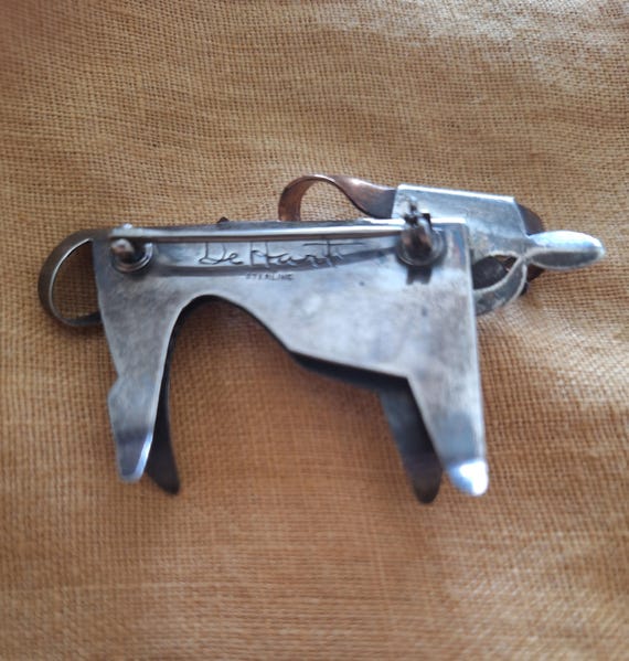Bull sterling silver/copper modernist Brooch View 5