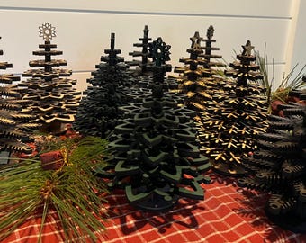 Rustic, Primitive Laser-Cut Wooden Trees