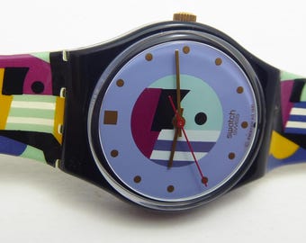 スウォッチ ビンテージ GB124 1989 1989 NON-Working Vintage Gents Swatch 'Harajuku' GB124, MINT