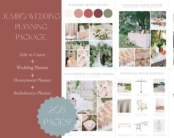 Ultimate Wedding Planner Bundle | Honeymoon & Bachelorette Planning (Digital Download)