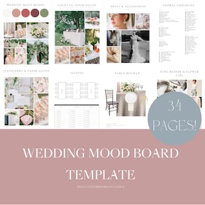 Wedding Mood Board Template | Visual Planner (Canva, Digital Download)