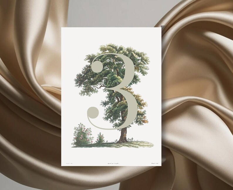 Oak Tree Table Numbers | Wedding Canva Template (instant Download) - Etsy