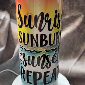 Sunrise, Sunburn, Sunset Tumbler