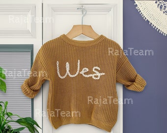 Customized Newborn Baby Name Sweater - Perfect for Welcoming Your Little One!