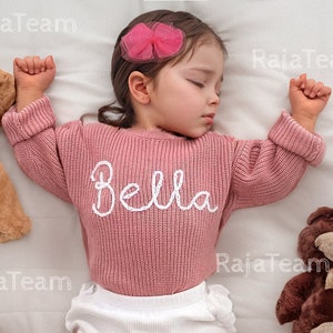 Personalisierte Baby Name Pullover für Neugeborene, ideal für Babypartys Bild 3