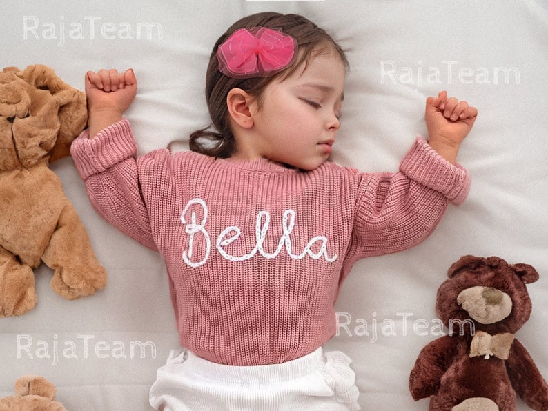 Personalized Baby Name Sweater for Newborns, Ideal for Baby Showers image 3