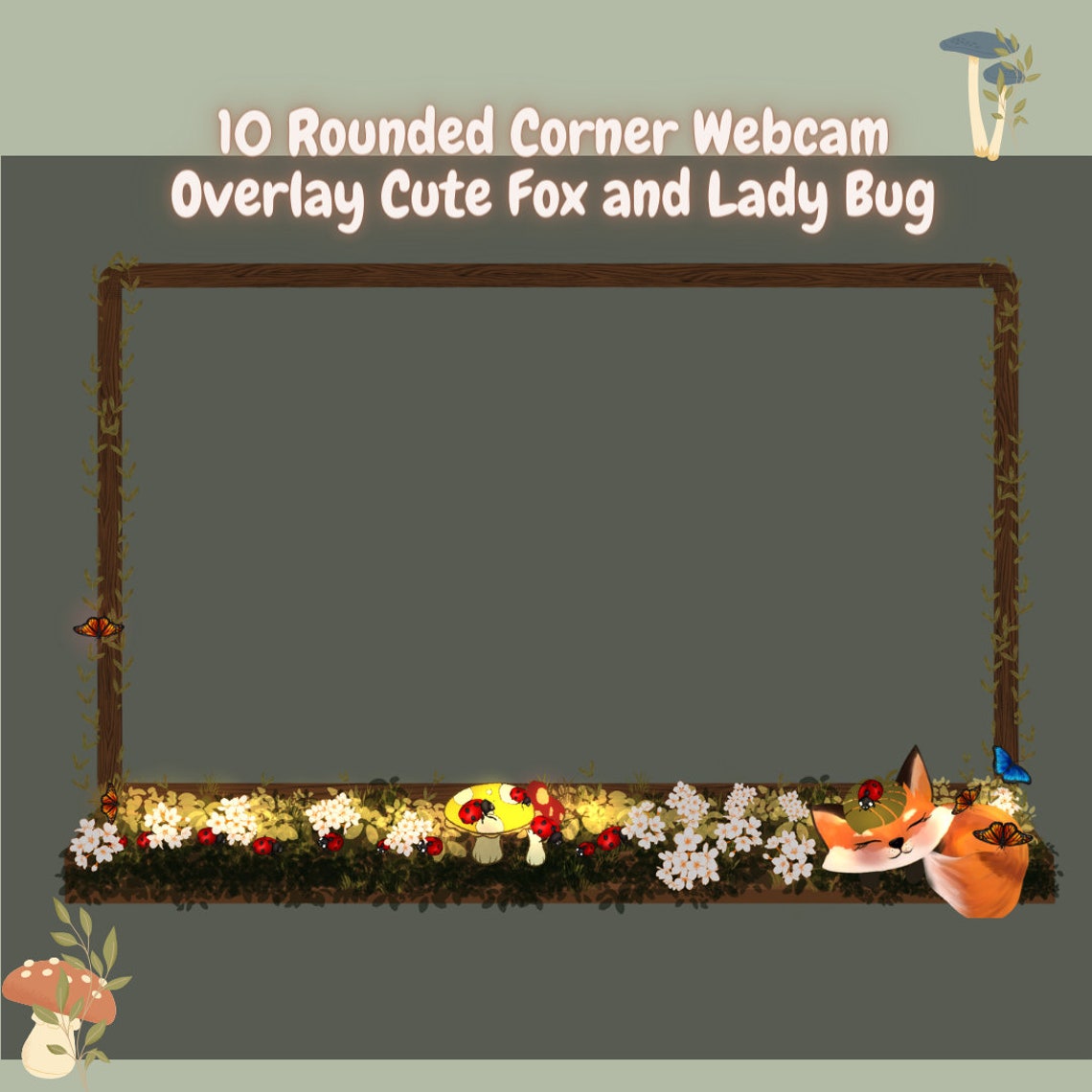 Twitch Frame Round Corner Webcam Border Webcam Overlay Twitch Camera ...
