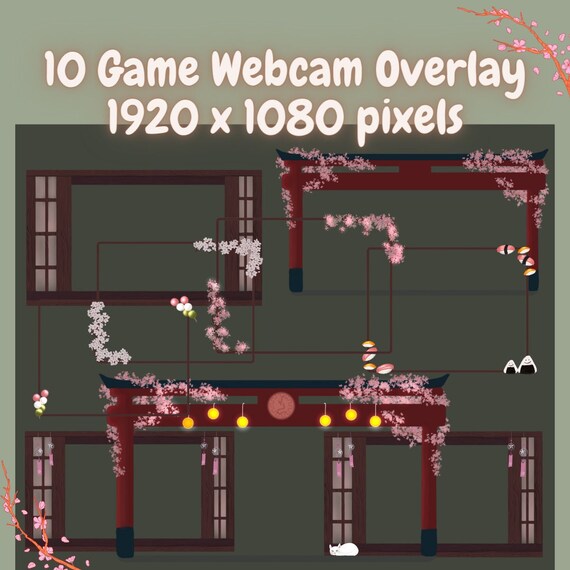 Rounded Corner Webcam Border Japan Theme Overlay Comfy Stream