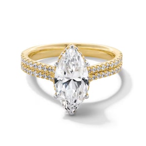 2.50 CT. Lab-Grown Diamond Marquise Cut Engagement Ring | Ideal/Excellent Cut | 10K, 14K, 18K Gold | IGI Certified