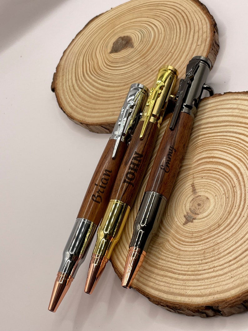 Custom Pen, Customizable Bolt Action Pen, Engraved Bolt-action Bullet ...