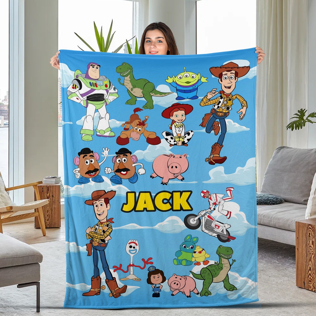 Personalized Toy Story Blanket Disney Toy Story Blanket Etsy