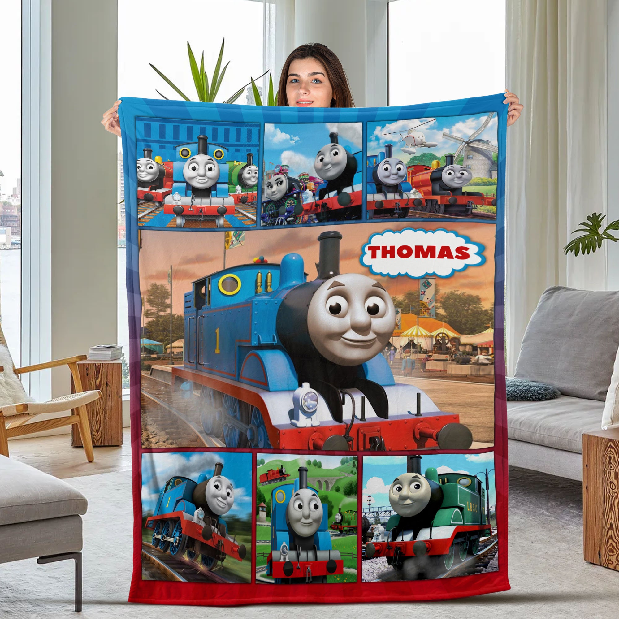 Thomas and Friends Blanket Personalized Thomas the Train Etsy