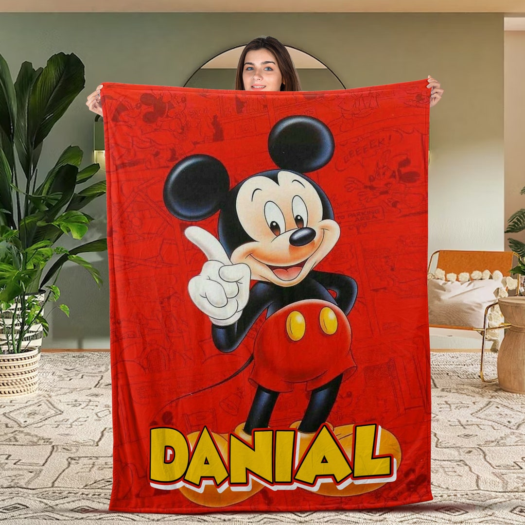 Mickey Mouse Blanket Mickey Mouse and Friends Blanket Disney Etsy