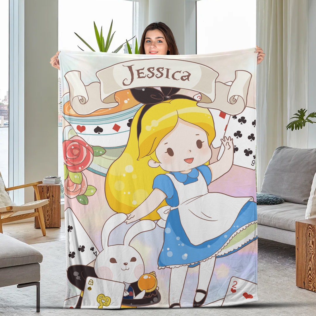 Alice in Wonderland Blanket Personalized Disney Blanket Baby Etsy