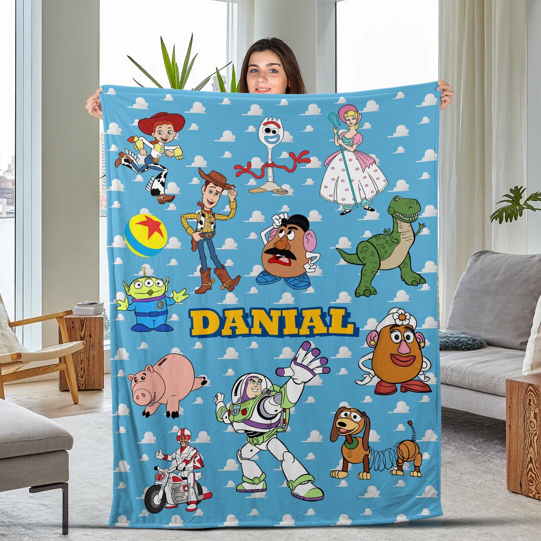 Personalized Toy Story Blanket Toy Story Characters Blanket Etsy