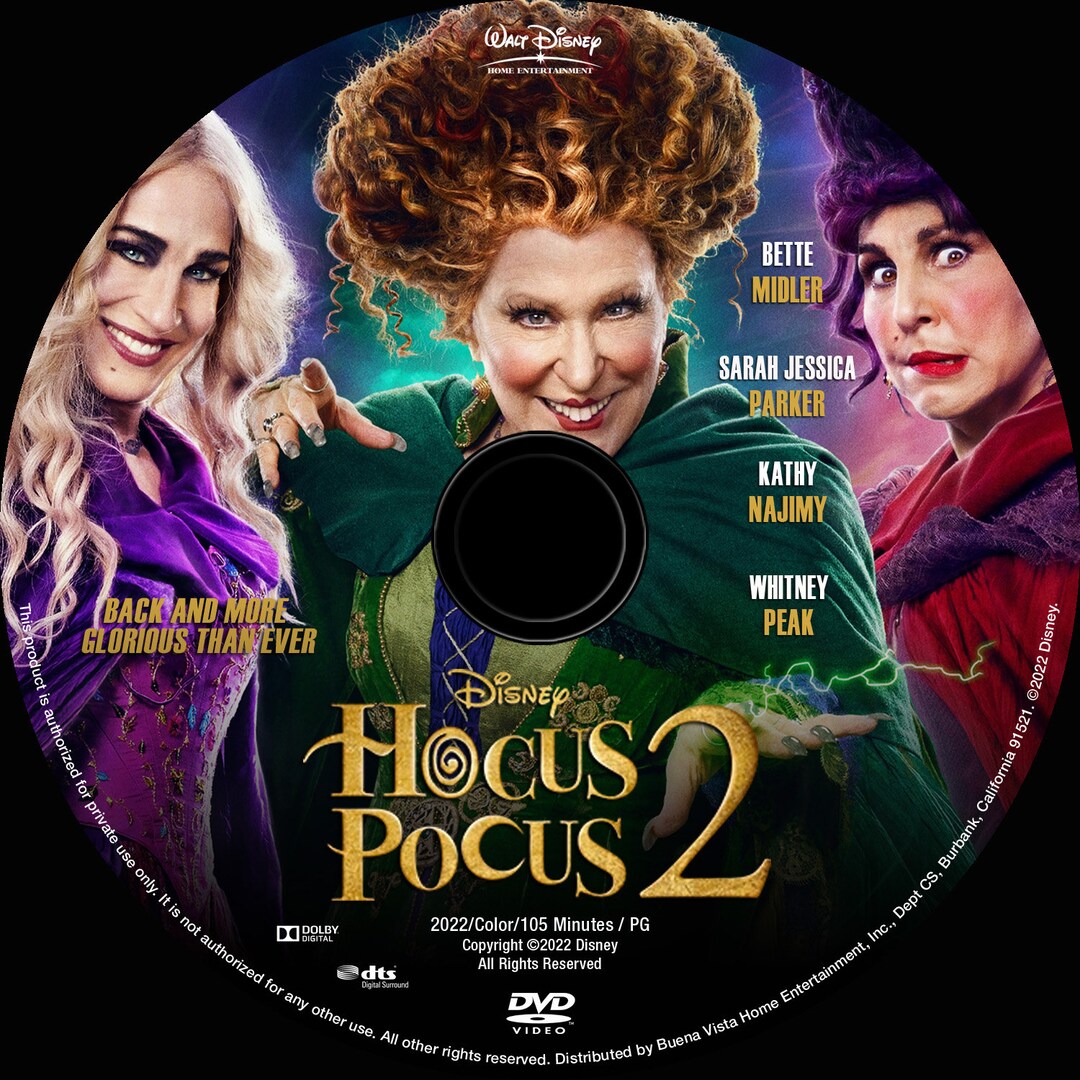 Hocus Pocus 2 DVD disc Only Etsy Canada