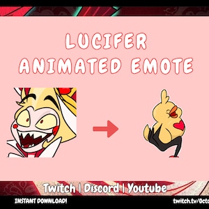 Lucifer Duck Animiertes Emote: Hazbin Hotel Twitch, Discord, Youtube (Instant Download)