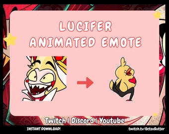 Lucifer Duck Animated Emote: Hazbin Hotel Twitch, Discord, Youtube (Instant Download)