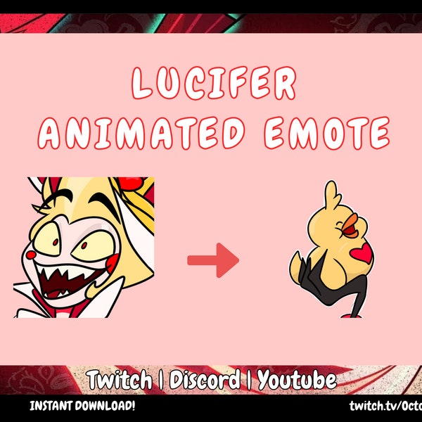 Lucifer Duck Animated Twitch Emote | Hazbin Hotel Emote | Discord Emote | Youtube Emote