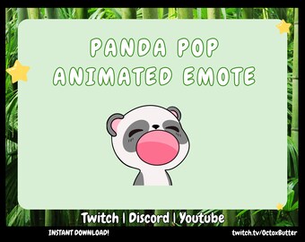 Panda POP Animated Twitch Emote (Digital Download)