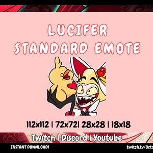 Luzifer Ente Emote: Hazbin Hotel Twitch/Discord/Youtube (Instant Download)