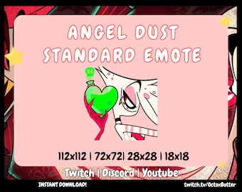 Angel Dust Poison Heart Twitch Emote | Hazbin Hotel Emote | Discord Emote | Youtube Emote