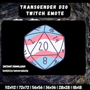 Transgender D20 Twitch Emote | Stolz Emote | Discord Emote | Youtube Emote