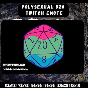 Polysexuell D20 Twitch Emote | Stolz Emote | Discord Emote | Youtube Emote