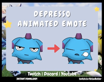Depresso Animated Sigh Emote: Palworld Twitch/Discord/Youtube (Instant Download)