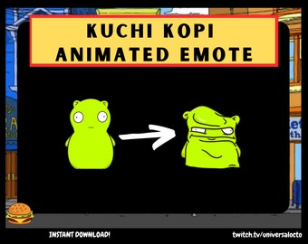 Kuchi Kopi Animated Emote: Twitch/Discord/Youtube (Instant Download)
