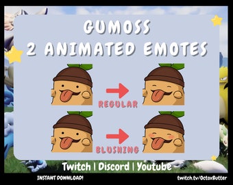 Gumoss Animated Palworld Emotes: Twitch, Discord, Youtube (Instant Download)