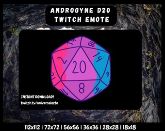 Androgyne D20 Twitch Emote