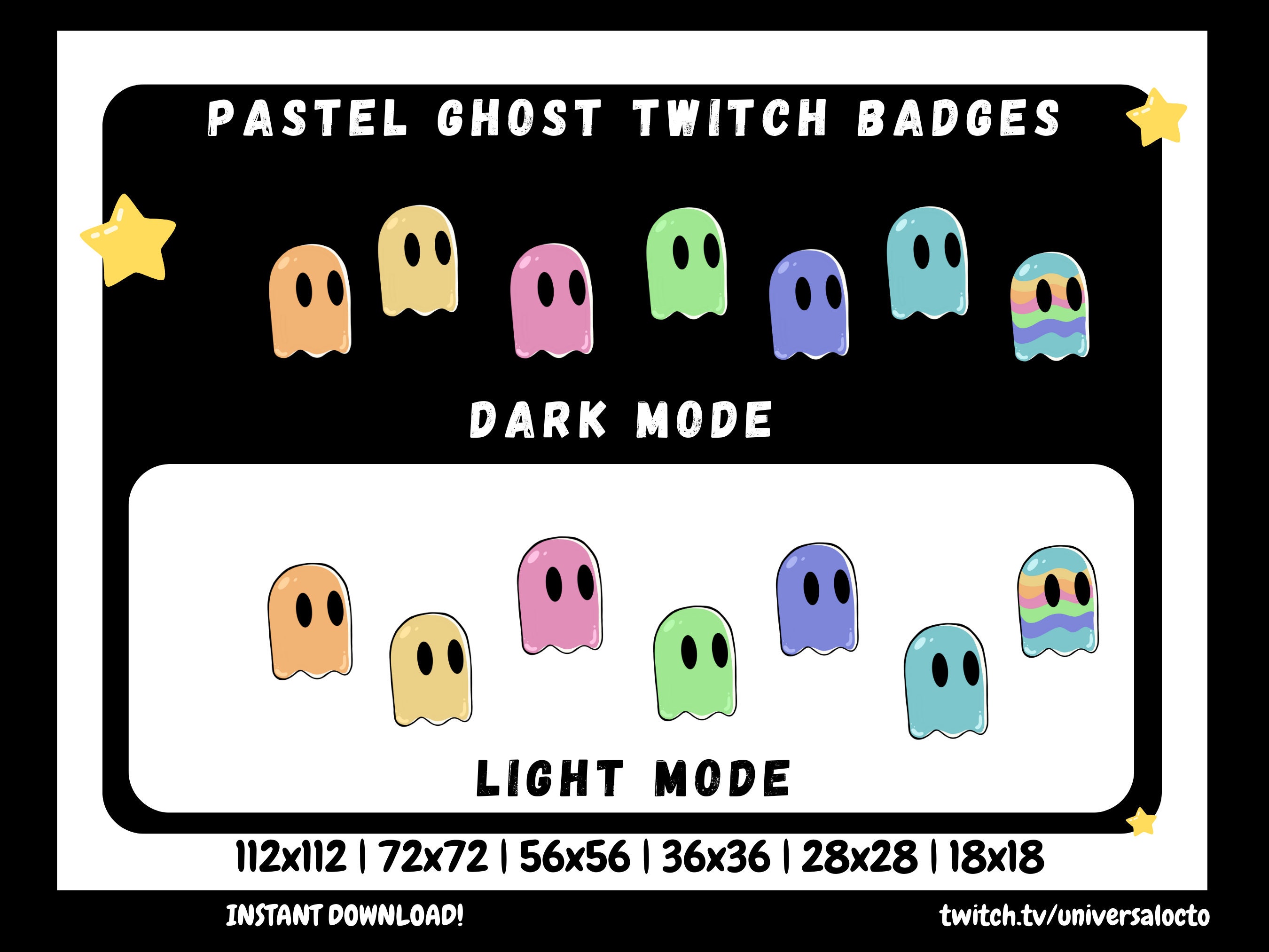 Pastel Ghost Twitch Badges Twitch Emotes Bit Badges Sub Badges Etsy