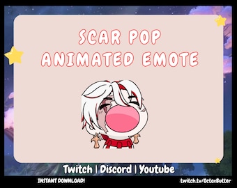 Scar POP Animated Emote: Twitch, Discord, Youtube (Instant Download)