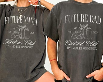 Custom Matching Pregnancy Announcement Shirt,Comfort Colors® Future Mama Dad Tshirt,Social Club Baby Reveal Tee,Expecting Mom Gift,New Dad
