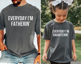 Comfort Colors Dad And Daughter Shirts, Fathers Day Gift, Funny New Dad Shirt, Daddy And Me Matching Shirts, Dad Of Girls, Dad Birthday Gift
